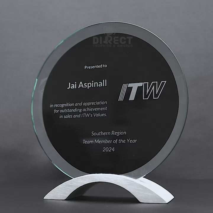 Luminary Glass Metal Trophy