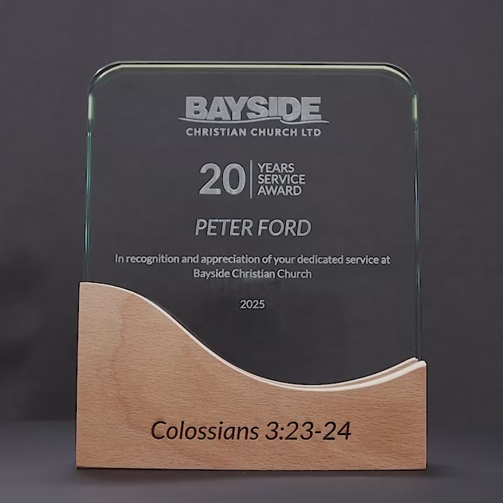 Capsulon Crystal Trophy Wood