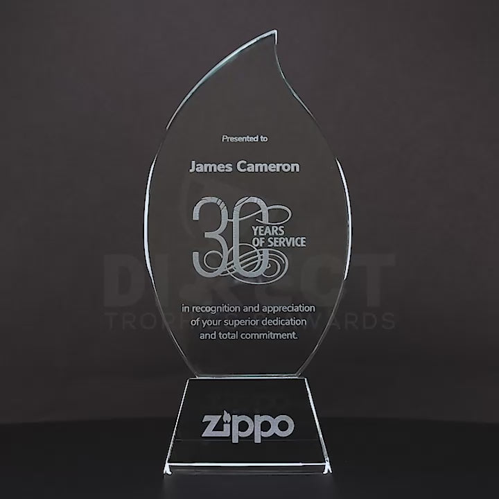 Vivacity Flamingo Glass Trophy