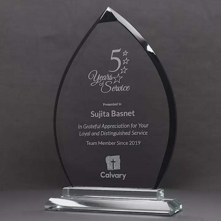 Nuvon Glass Flame Black Trophy