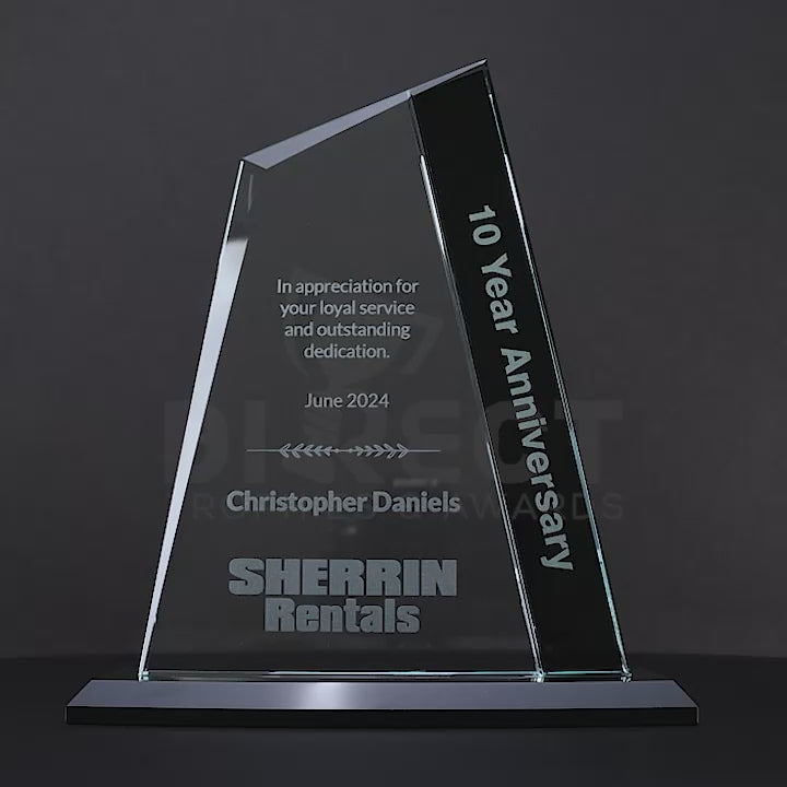 Elite Summit Glass Trophy
