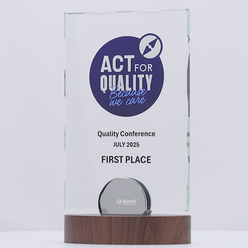 Lucent Glass Classic Colour Trophy