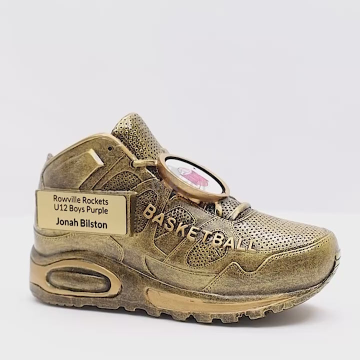 Basketball Mini Shoe Trophy