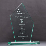Apex Jade Glass Trophy
