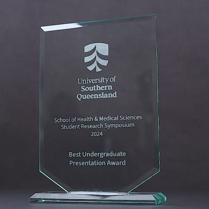 Cadet Shield Glass Trophy