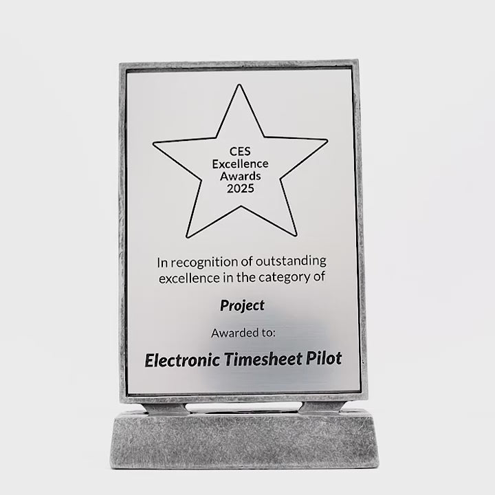 Billboard Xtra Plaque Silver 215mm - product video