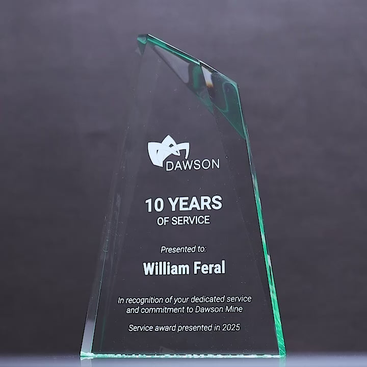 Torgo Acrylic Green Trophy