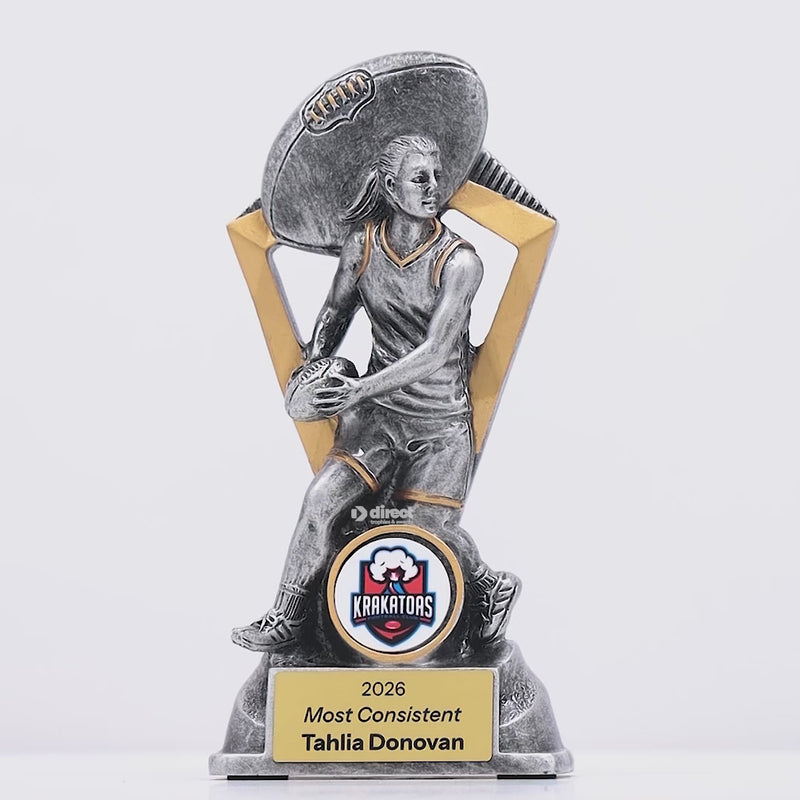 Kinetic Aussie Rules Female Trophy - product video