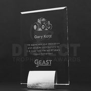 Vintage Award Glass Trophy