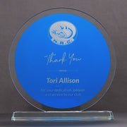 Altra Circle Glass Blue Trophy