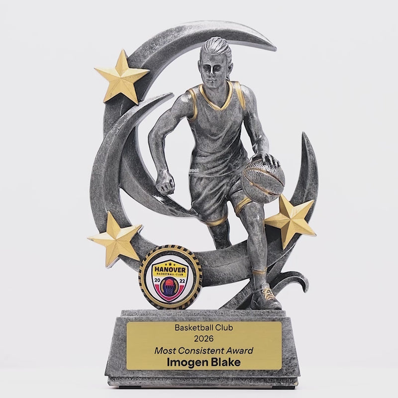 Sabre Basketball Female Trophy - product video