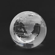 Crystal Globe Paperweight Trophy