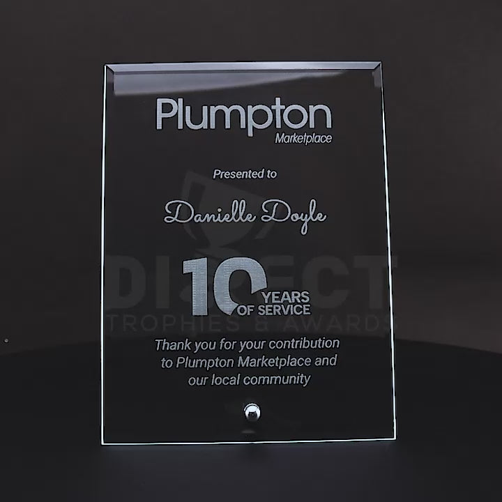 Glass Budget Plaque Trophy