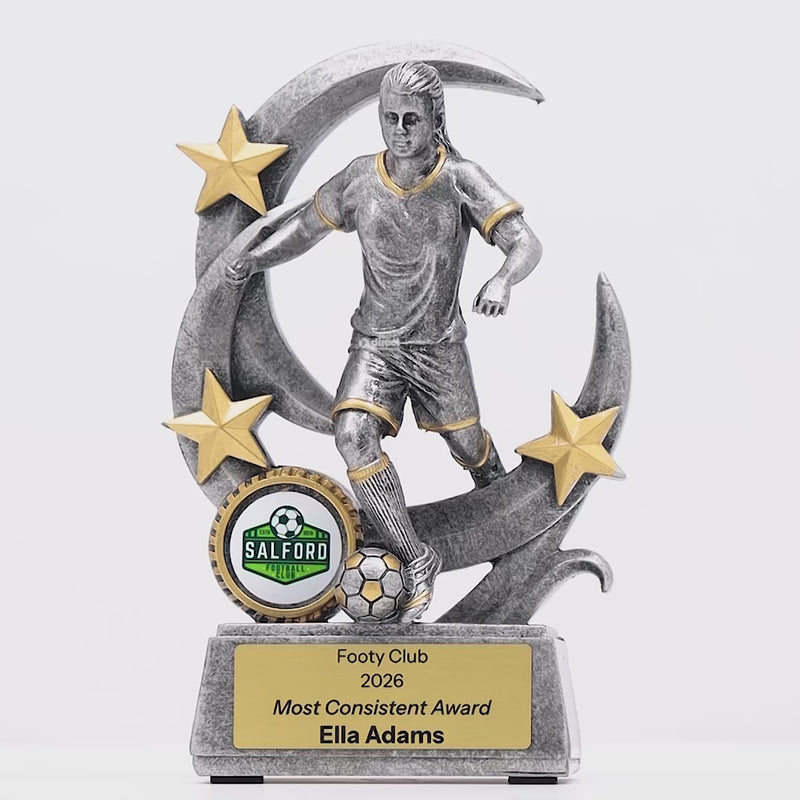 Sabre Football Female Trophy - product video