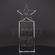 Crystal Trophy Star Block Trophy