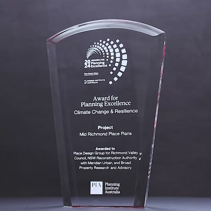 Acrylic Red Solar Trophy