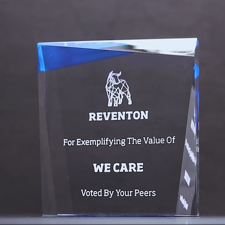 Acrylic Blue Prism Trophy