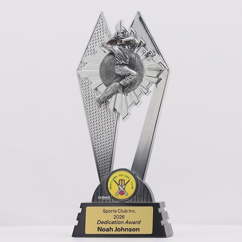 Peak Cricket Male Bowling Trophy - product video
