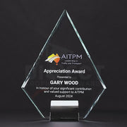 Aspire Arrow Glass Trophy