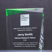 Acrylic Green Prism Trophy