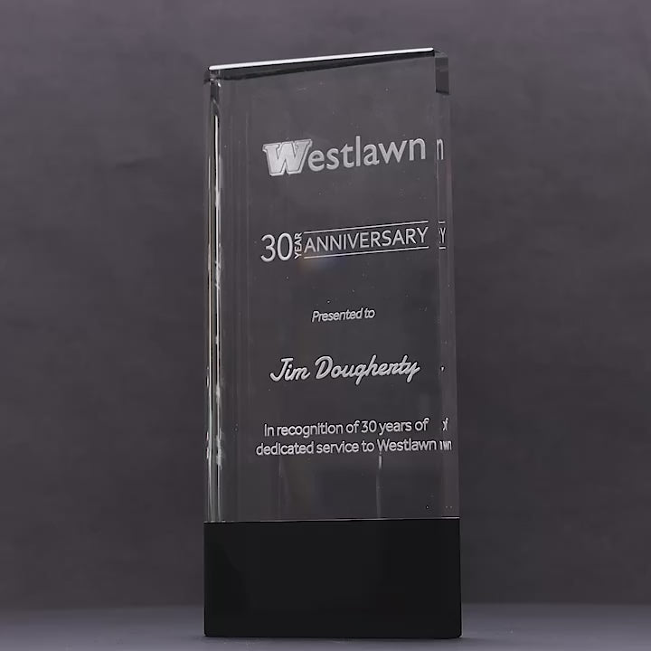 Serranova Crystal Block Black Trophy