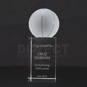 Crystal Acorn Basketball Trophy