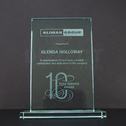 Classic Jade Glass Trophy