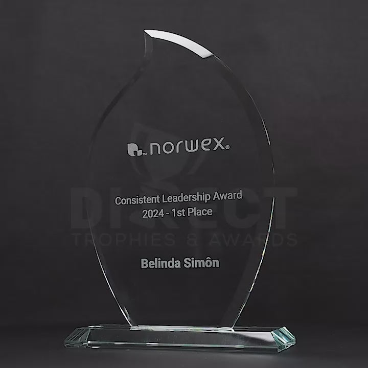 Torch Award Glass Trophy