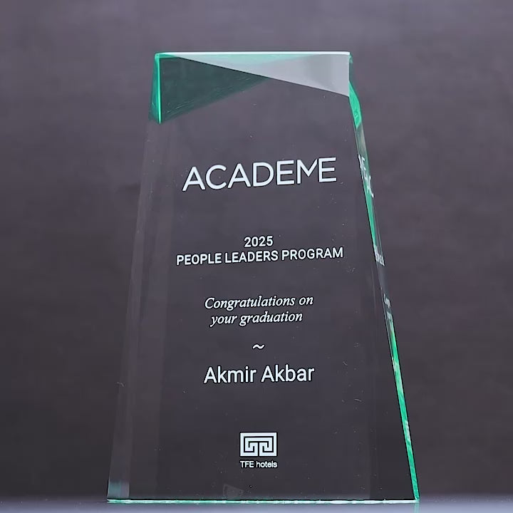 Acrylic Ballast Green Trophy