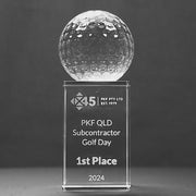 Crystal Acorn Golf Trophy