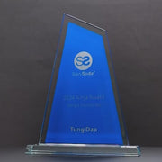 Altra Peak Glass Blue Trophy