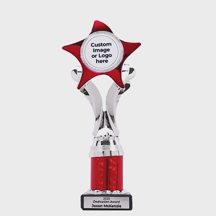 Crenelle Silver Red Cup