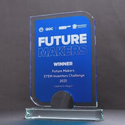 Modulo Glass Blue Trophy