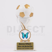 Prime White Gold Football Tower Trophy