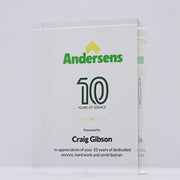 Crystal Block Colour Award Trophy