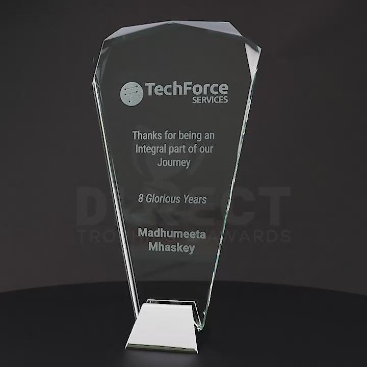 Silver Ice Arch Glass Trophy