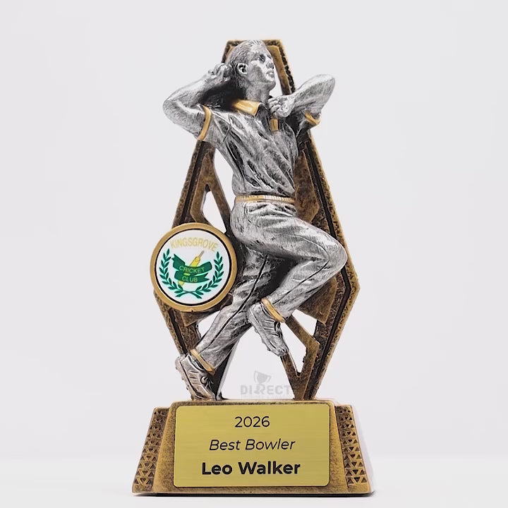 Cynex Cricket Bowling Trophy