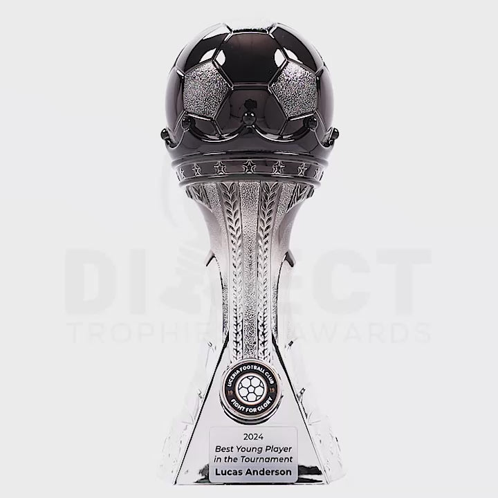 Fastball Football Silver Black Trophy
