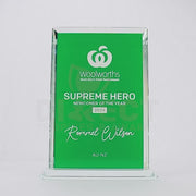Advert Green Glass Trophy