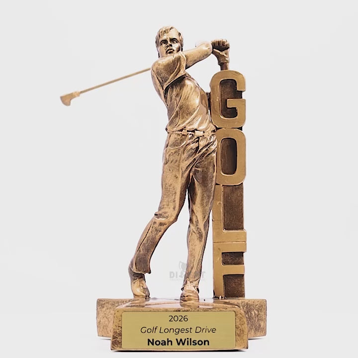 Golf Drive Male Trophy - product video