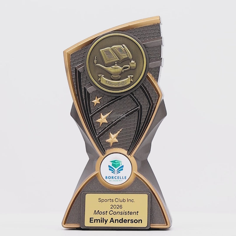 Onyx Lamp of Knowledge Trophy - product video
