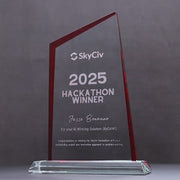 Farrow Glass Red Trophy
