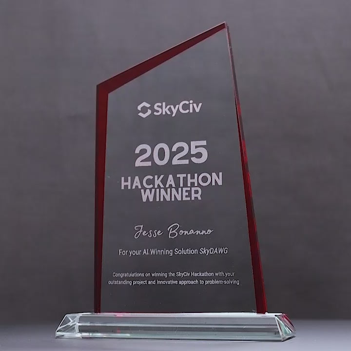 Farrow Glass Red Trophy