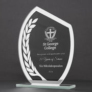 Glass Black Wreath Trophy