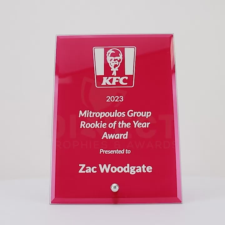 Craft Plaque Red Trophy