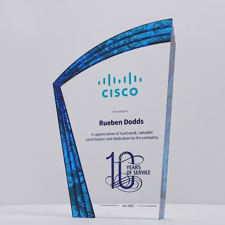 Nocta Blue Acrylic Colour Trophy