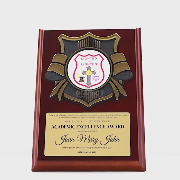 Banner Walnut Trophy Plaque