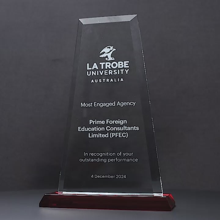 Glass Red Guardian Trophy