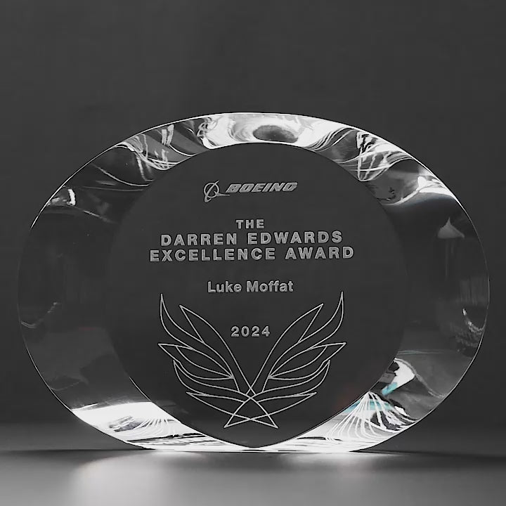 Infiniti Crystal Oval Trophy