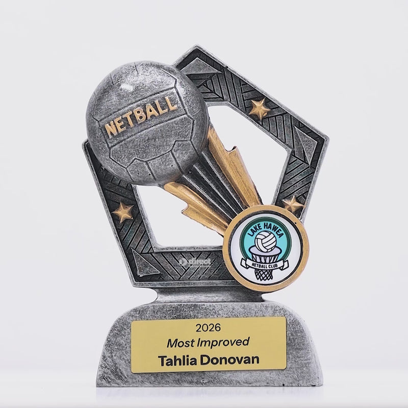 Sunburst Netball Trophy - product video